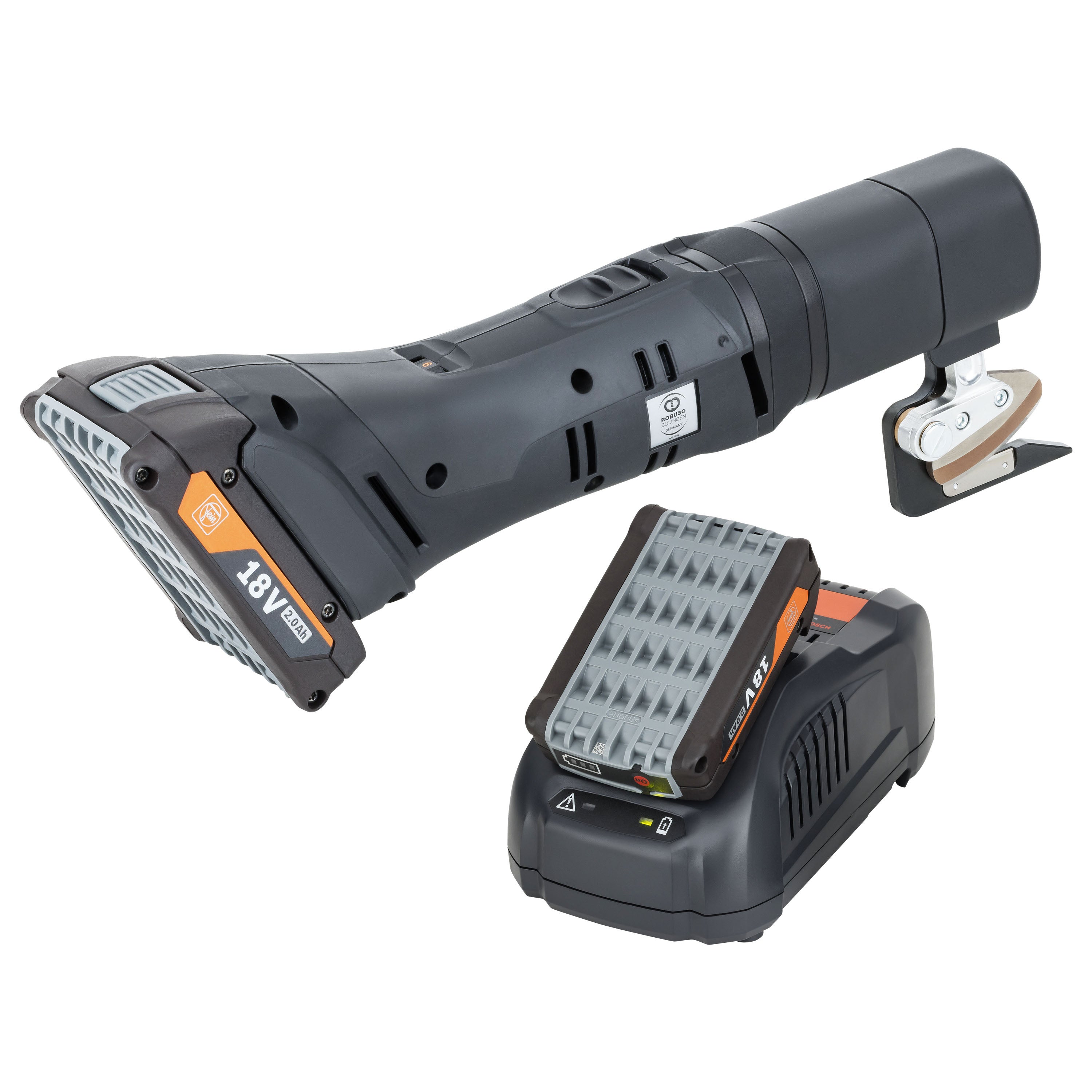 Power Cutter R1 V2 B71, caricabatterie, 2 batterie 18V/2Ah