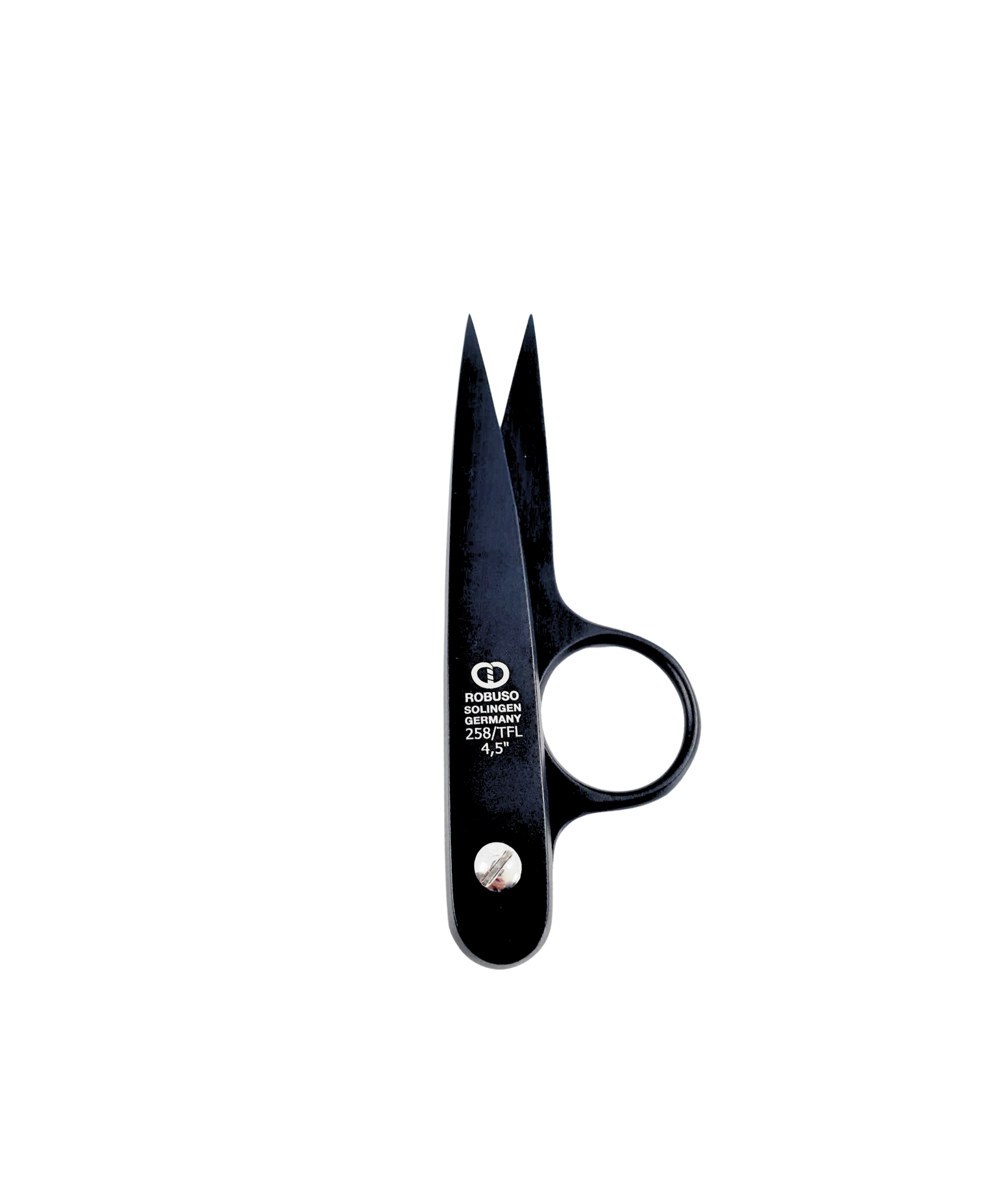 ROBUSO Forbici da tessitore a anello singolo 258/TFL/4,5" rivestite in teflon. ROBUSO Forbici da tessitore a anello singolo 258/TFL/4,5" rivestite in teflon.