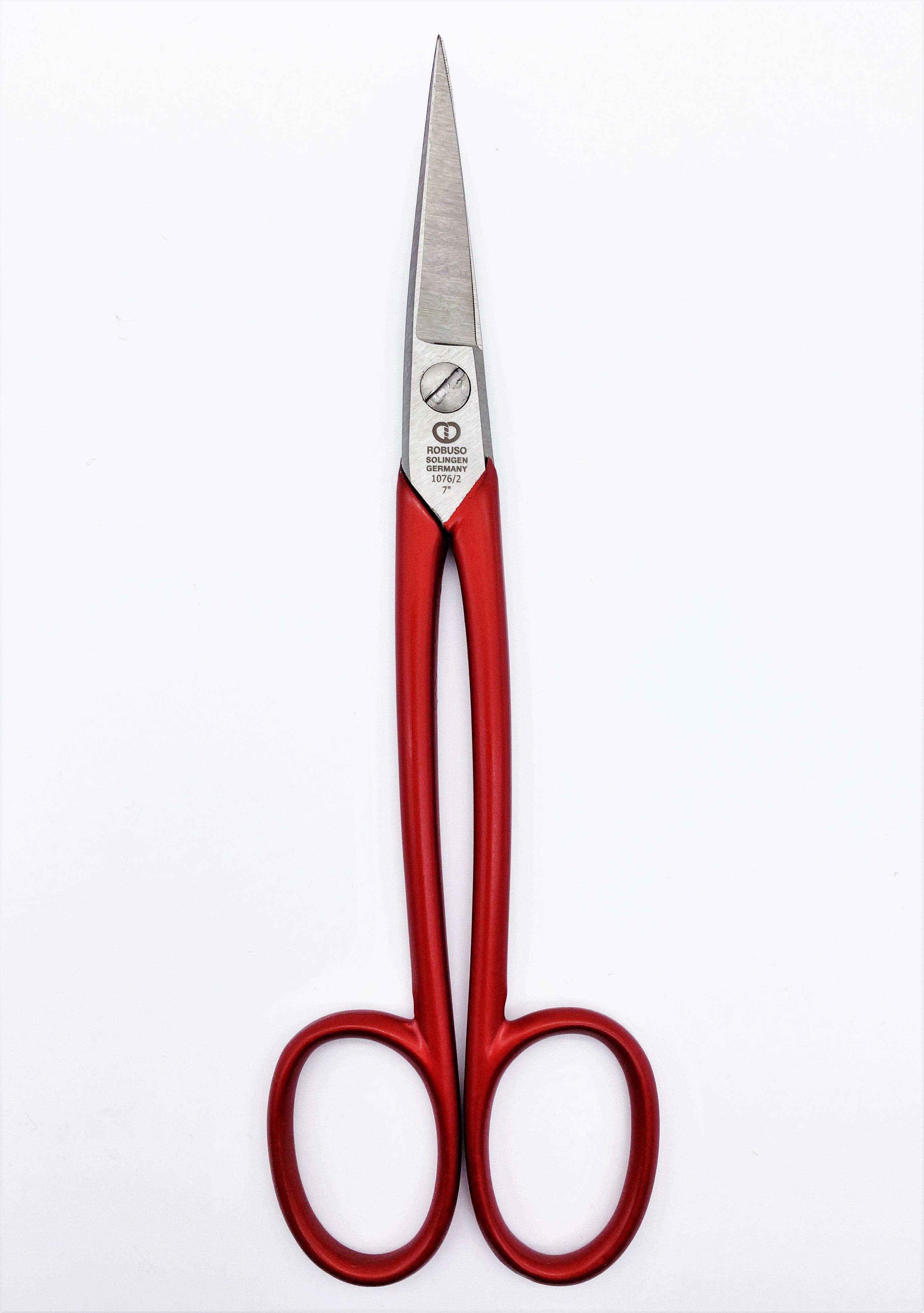 ROBUSO Forbici per pelle, curvate e dentellate 1076/2/C/7"