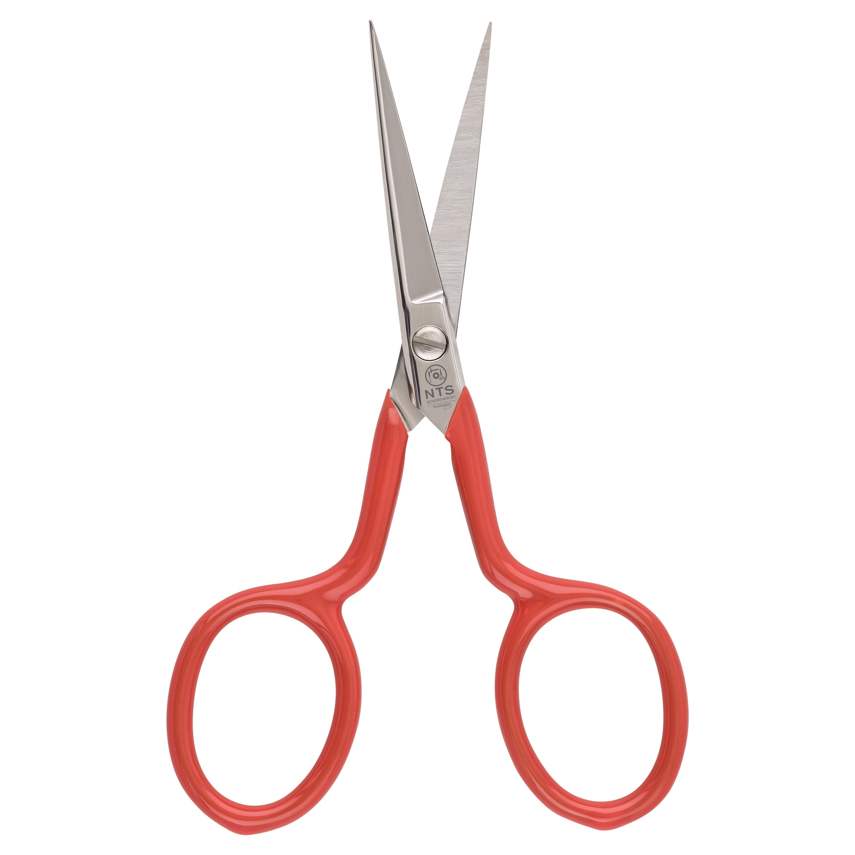 NTS Stickschere vernickelt Griffe PVC ROT 3,5" NTS Stickschere vernickelt Griffe PVC ROT 3,5"