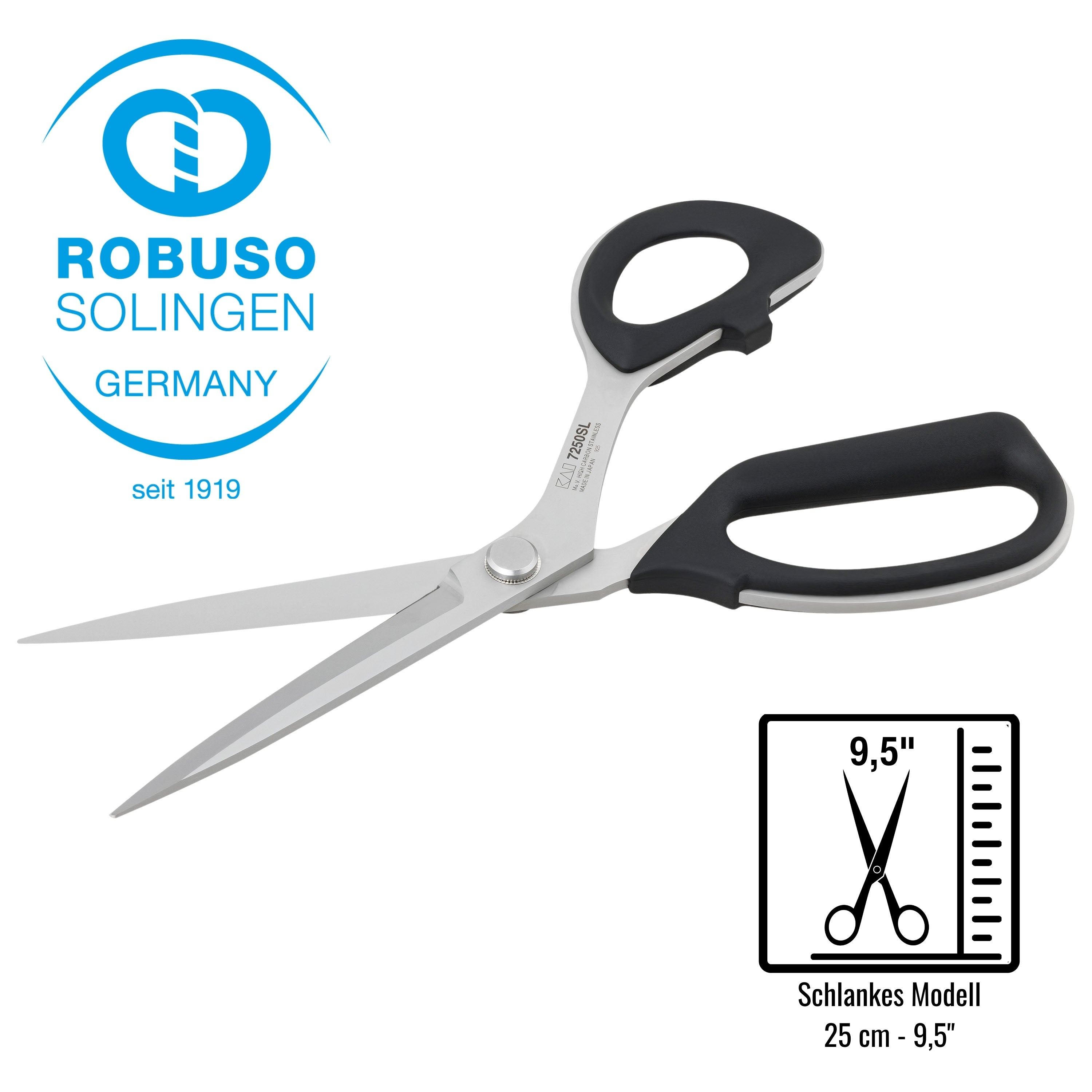 KAI Střihačské nůžky 2203/R/9,5", štíhlý model