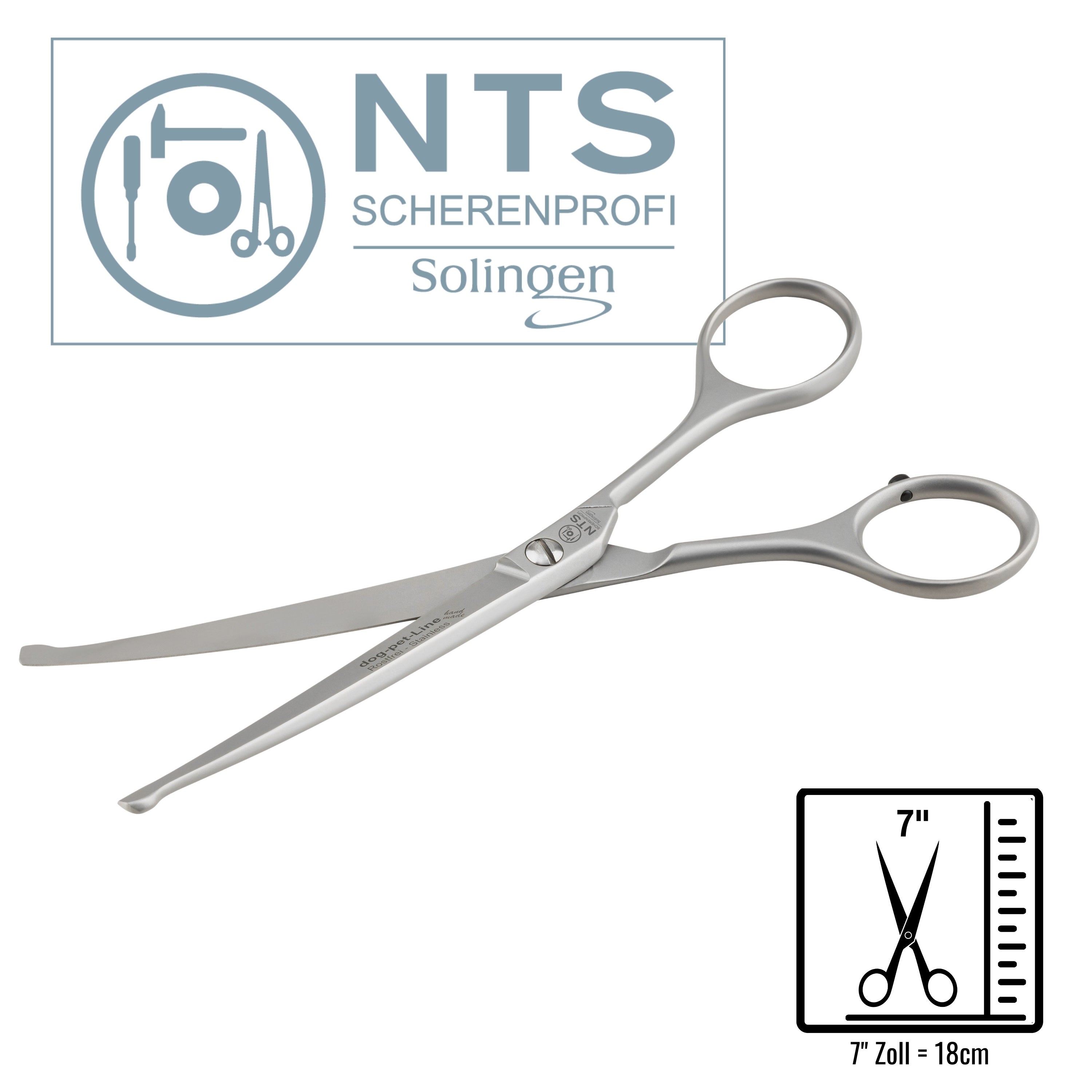 NTS Hundeschere mit Knopf 7"
