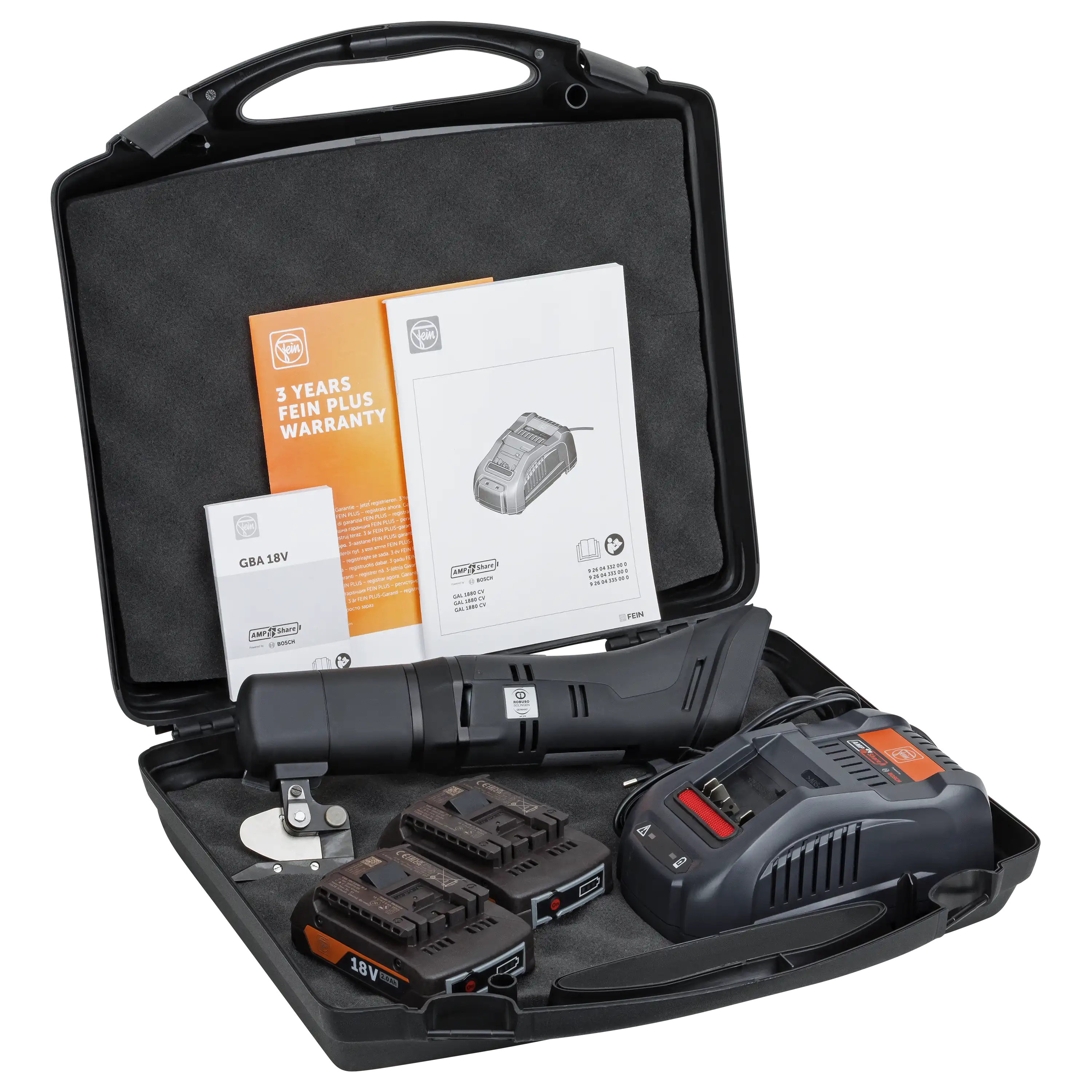 Power Cutter R1 V2 B71, caricabatterie, 2 batterie 18V/2Ah