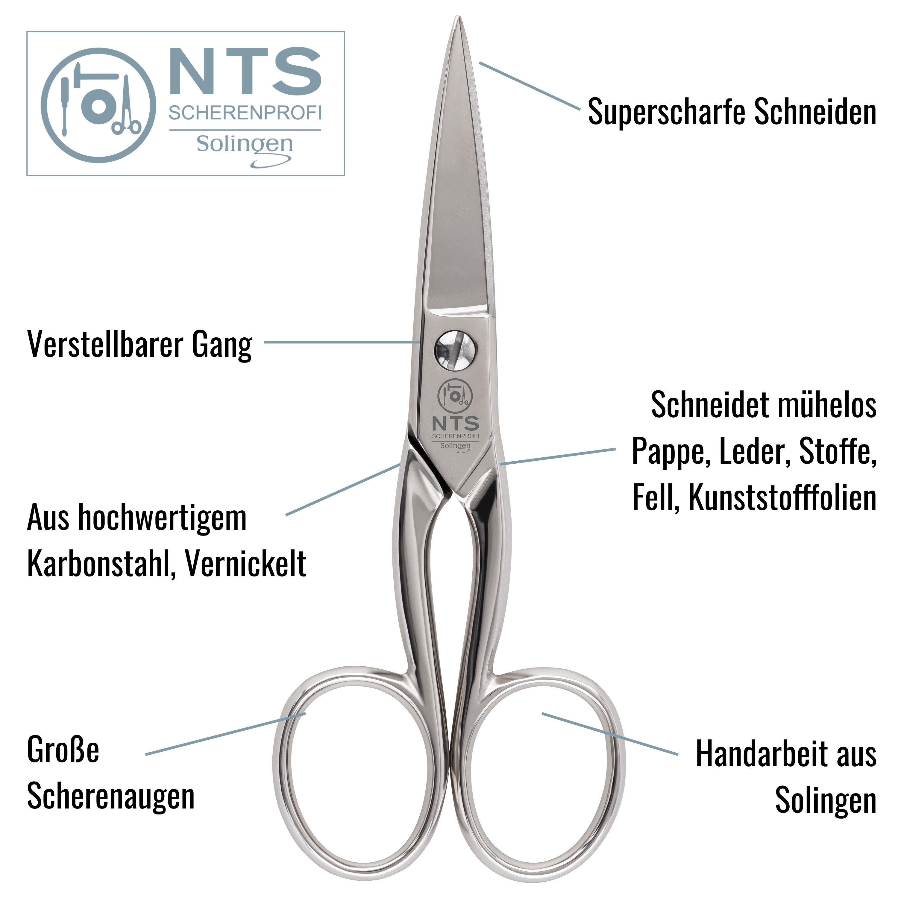 NTS Industrial Scissors pointed 5" NTS Industrial Scissors pointed 5"