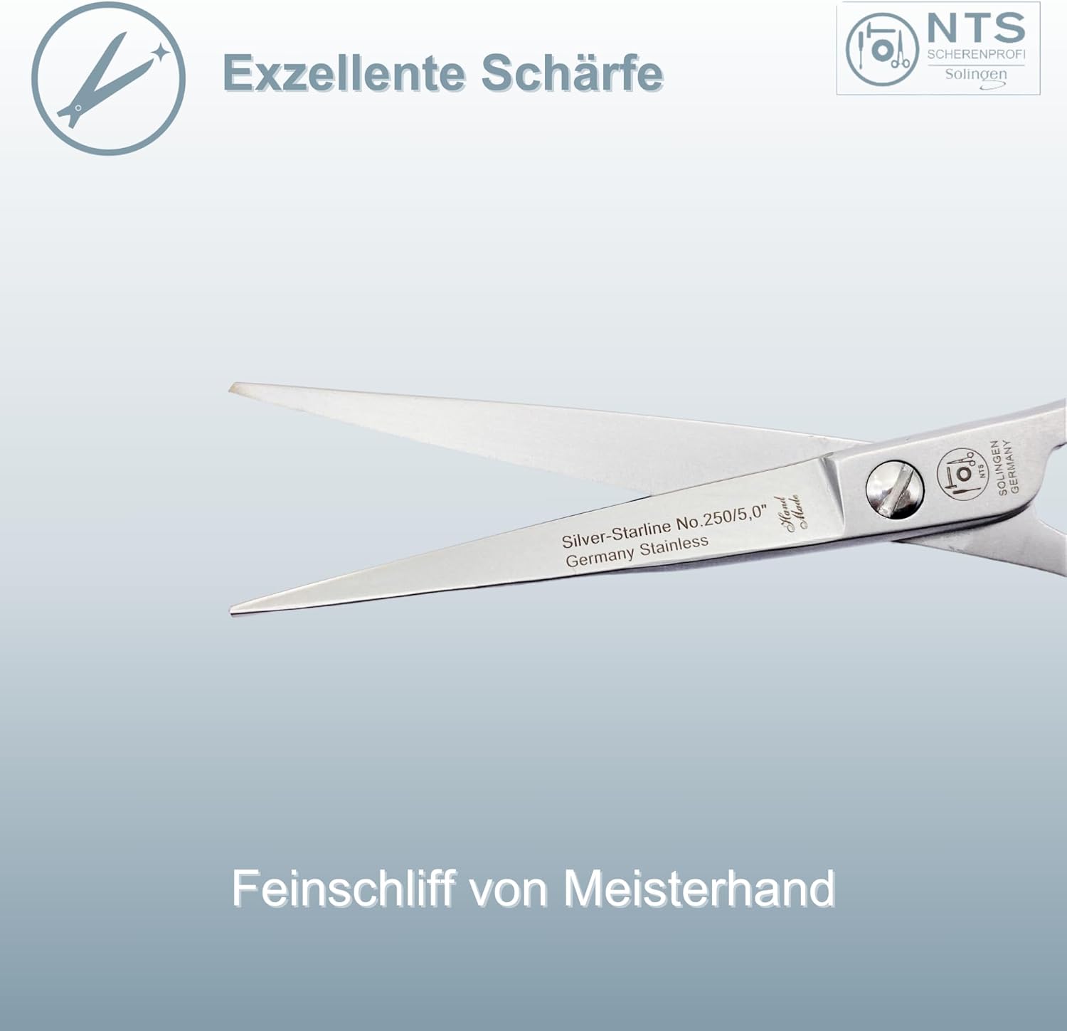 NTS Hair Scissors Silver Star Line 6.5"