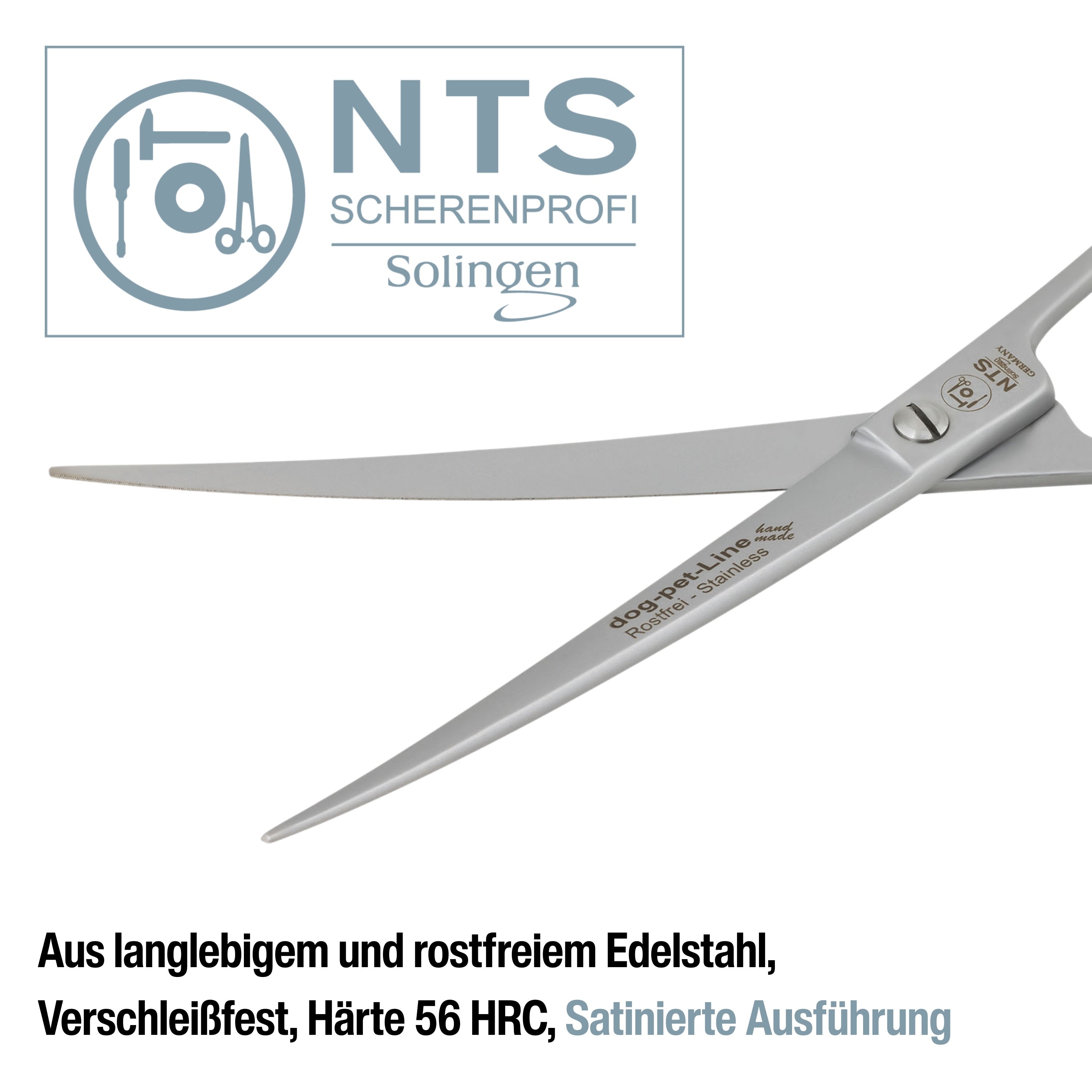 NTS Hundeschere mit gebogenen Schneiden 9" NTS Hundeschere mit gebogenen Schneiden 9"