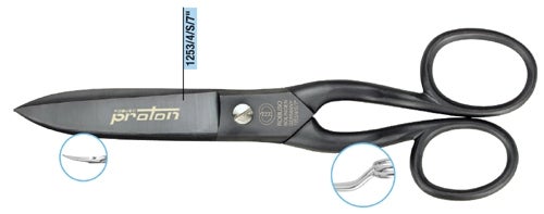 Formovací nůžky ROBUSO PROTON 1253/4/S/7", zahnuté + zalomené Formovací nůžky ROBUSO PROTON 1253/4/S/7", zahnuté + zalomené