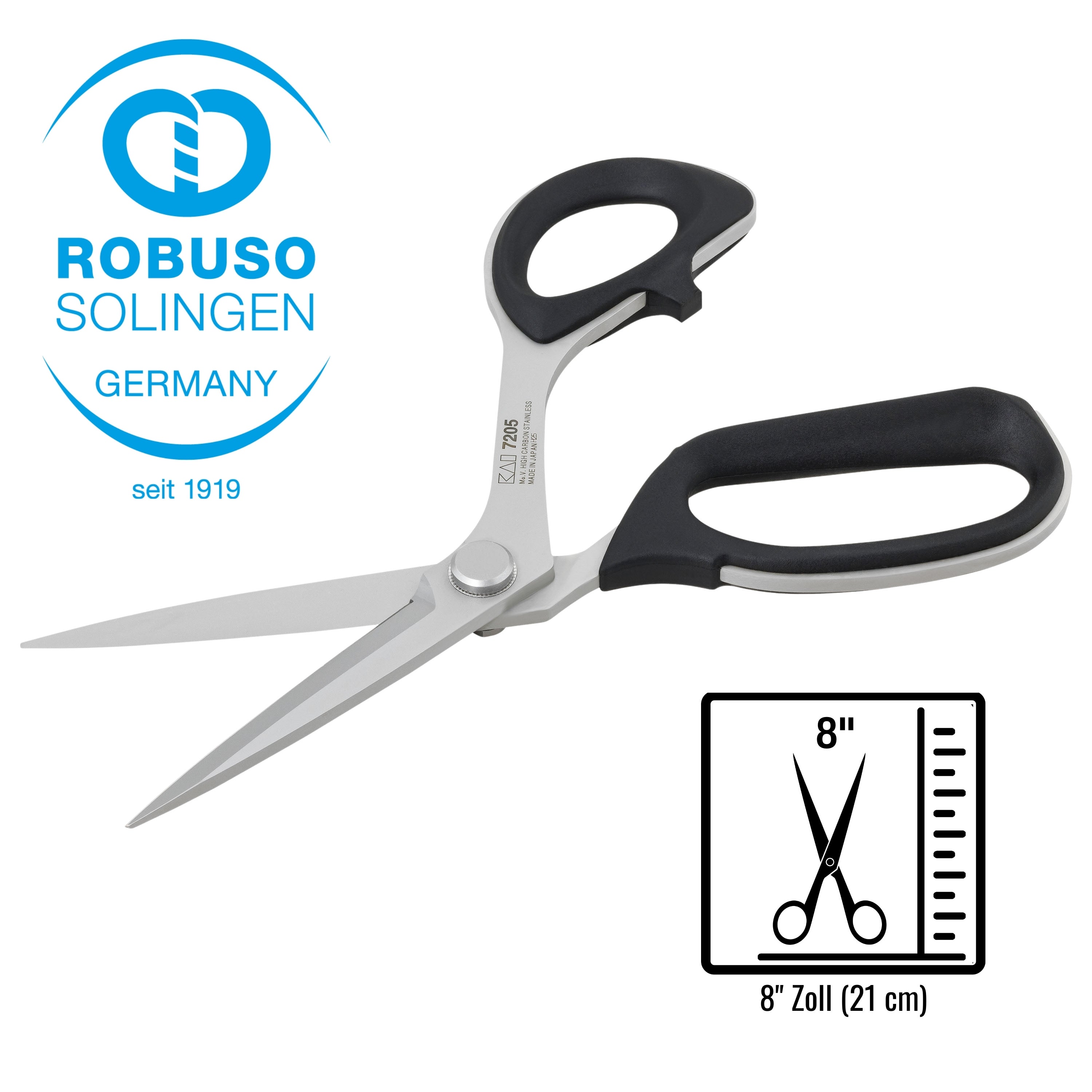 KAI Krejčovské nůžky 2200/R/8", nerezová ocel